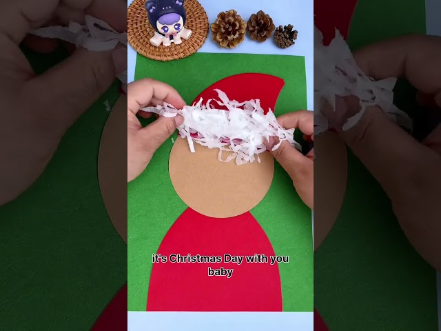 Simple Handwork | Santa Claus Hand-Torn Stickers | Learn In 1 Minute | Learn A Handwork Every Day