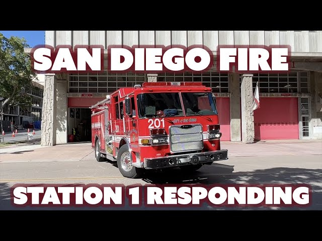 San Diego Fire Engine 201 Responding