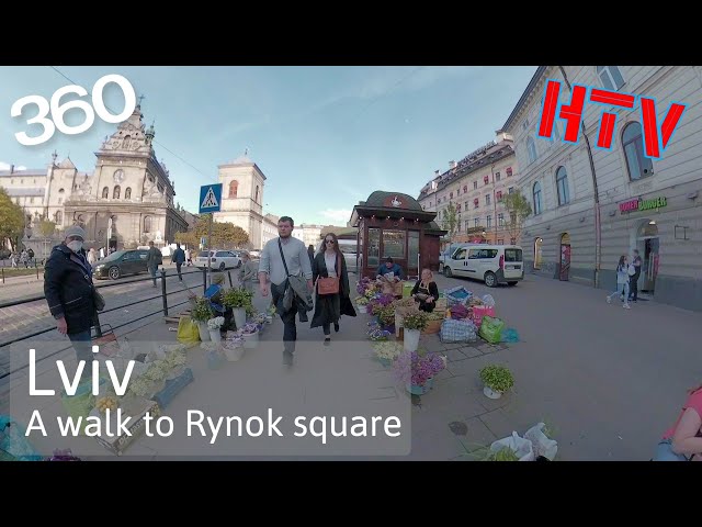 360VR Lviv,Ukraine-a walk around Rynok Square (Львів)