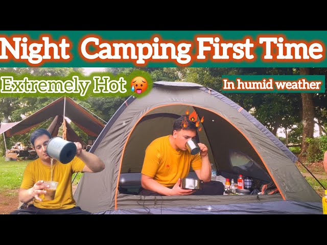 First time night camping ॥ Night Camping In humid  ॥ camping in the rain🌧️ रात को बर्फ में सोना पड़ा