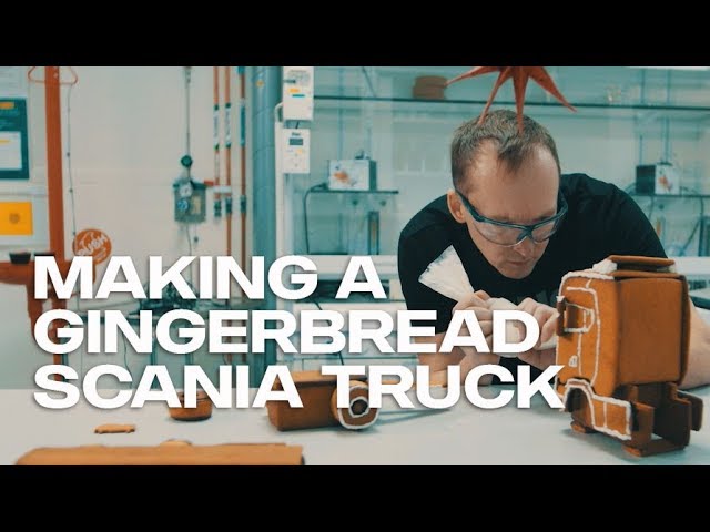 Making a gingerbread Scania truck