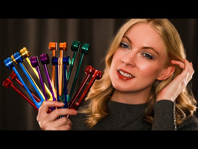 Eyes Closed Tuning Fork ASMR for Sleep 🎧 Binaural Beats, Ear to Ear, Anticipatory Triggers