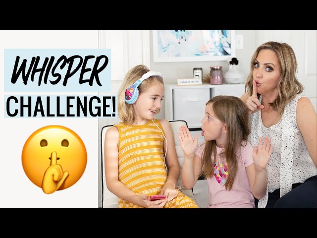 THE WHISPER CHALLENGE with my kids! 😂 Funny family challenge