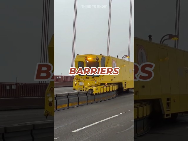 This Road Zipper Efficiently Move Road Barrier