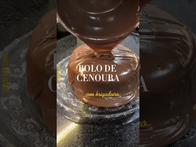 Bolo de cenoura com brigadeiro para os netos #familia #netos