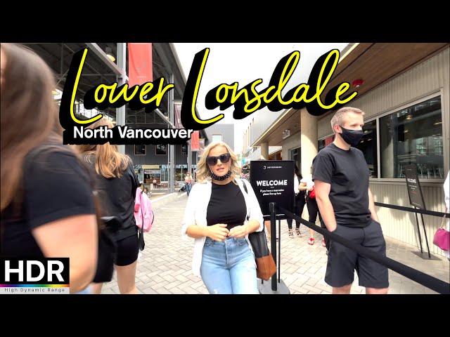 North Vancouver Walk - Walking summer around Lower Lonsdale Area 🇨🇦 BC, Canada, Walking Tour, 4K HDR