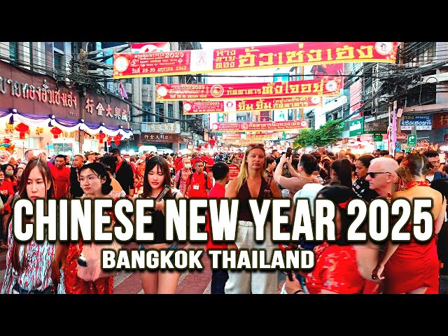 【🇹🇭 4K】Chinese New year 2025  Bnagkok| Jan 29-30 china town| Celebrating the Year of the Wood Snake