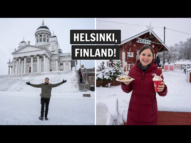 We're in FINLAND! 🇫🇮 Helsinki FOOD + city tour (in the WINTER!)