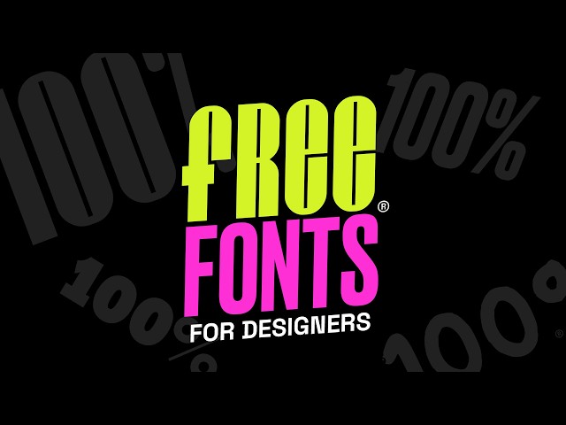 Best 100% Free Fonts For Designers & Logo Design! (2024)