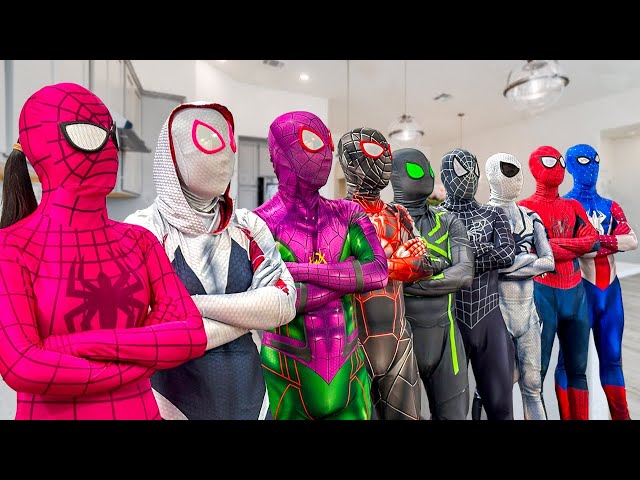 What If 10 SPIDER-MAN in 1 HOUSE ?? || Hey All SuperHero , Go To Trainning Nerf Gun ( Comedy Video )