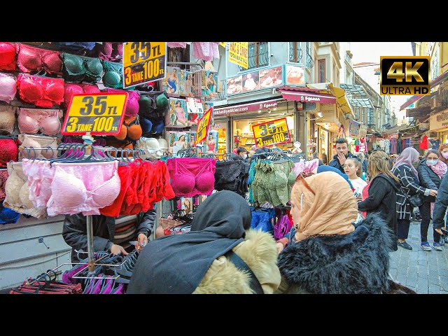 Istanbul Market Tour [4k60fps]-Eminönü Bazaars