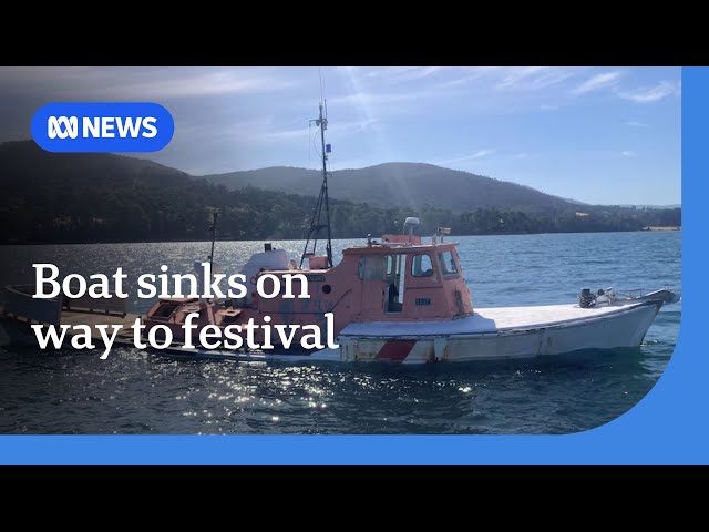 Restored historic cutter sinks on way to wooden boat festival | ABC NEWS