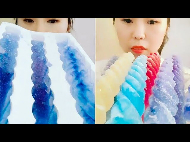 [ASMR NO TALKING] Ice Eating ASMR - (Eat the whole word) / Ice Chewing #128