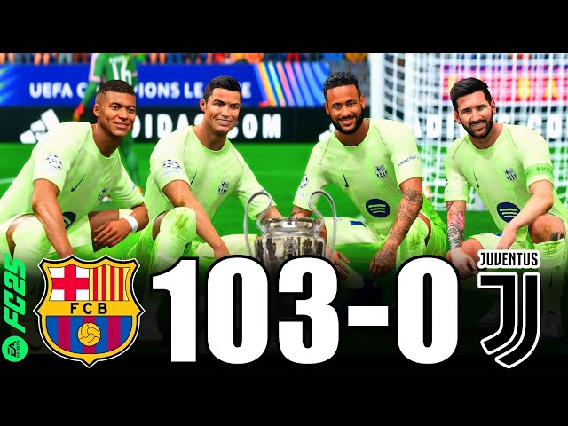 FC 25 | RONALDO, MESSI, MBAPPE, NEYMAR, YAMAL ALL STARS | Barcelona 103-0 Juventus | UCL FINAL | 4K