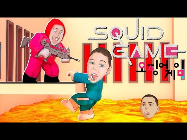 Can we ESCAPE from SQUID GAMES ALIVE Roblox Family Challenge