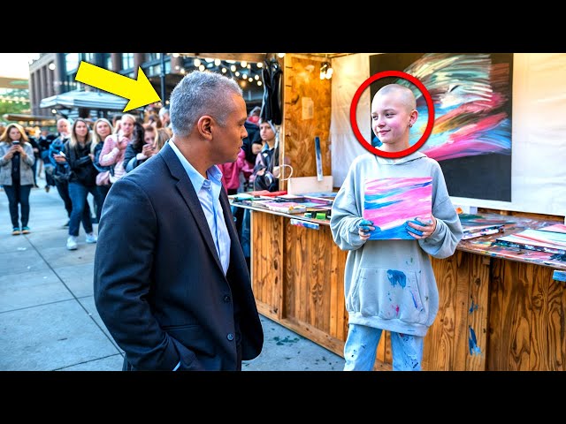 Girl Sells Artwork To Fund Her Chemo, Then Black Millionaire Walks By & Shocks Everyone!