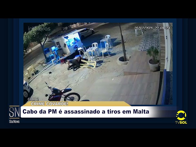 MOMENTO EXATO DO ASSASSINATO DO PM MESSIAS PAULINO DE 41 ANOS, EM MALTA