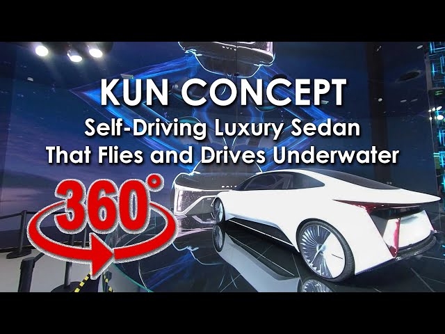 360 Video | KUN Concept | A Self Driving Luxury Sedan that Flies and Drives Underwater