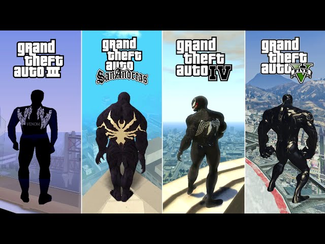 Venom Jumping From Highest Point in All GTA Games (2001 - 2024)