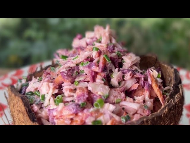 Gourmand - Chou et carottes en mode Coleslow avec de la coco râpée