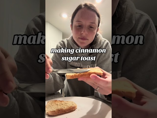 Nostalgic cinnamon sugar toast #childhood #cinnamonsugartoast #adultsnack