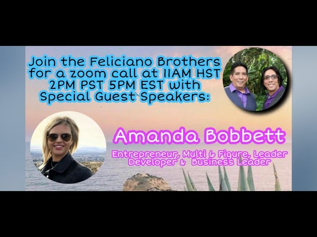 5/07/2020 Thursday Talk with the Feliciano Brothers and Special Guest Speaker Amanda Bobbett!