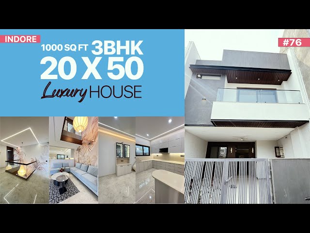 20X50 Luxury House For Sale In Indore | West Facing House Design | 3BKH 1000 Sq Ft House