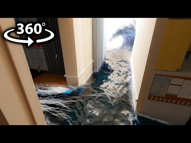 360° TSUNAMI WAVE Breaks into Your House!