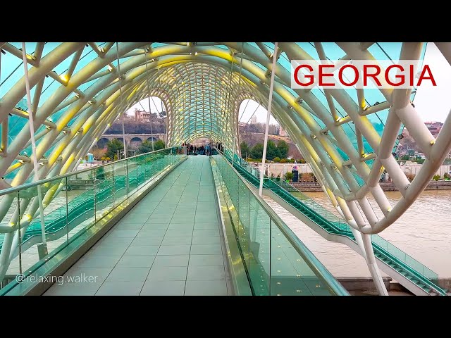 Georgia. Tbilisi: Bridge Of Peace, Rike Park, Old City, Holy Trinity Cathedral, Market