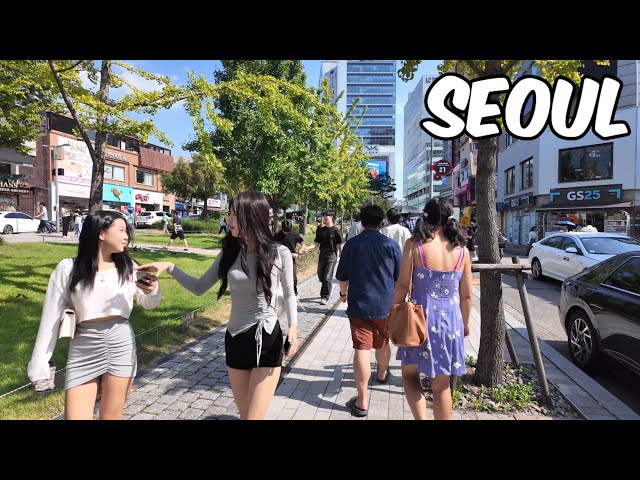 Hongdae Street Walking tour. Seoul City Korea 4k City Tour