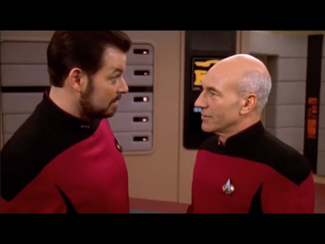 Picard pokes Riker and the Enterprise Explodes