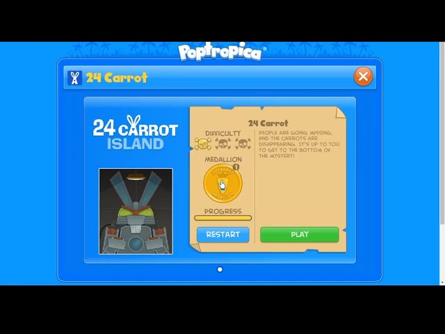 Poptropica: 24 Carrot Island FULL Walkthrough Gameplay