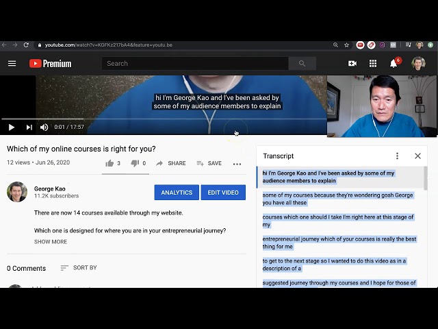 How to download Youtube subtitles as text (video transcripts / captions into google doc)