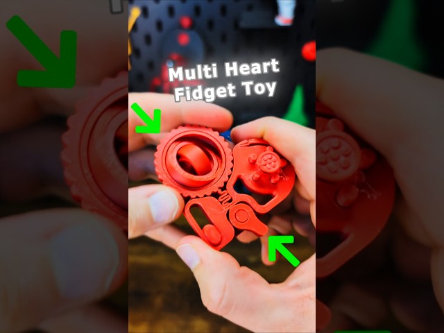 3D printed Multi Mini Heart fidget toy for valentine's day #satisfying #relaxing