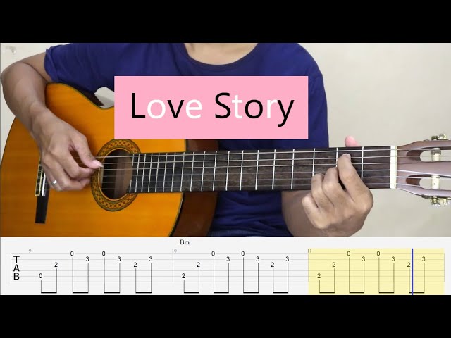 LOVE STORY - Taylor Swift - Fingerstyle Guitar Tutorial TAB