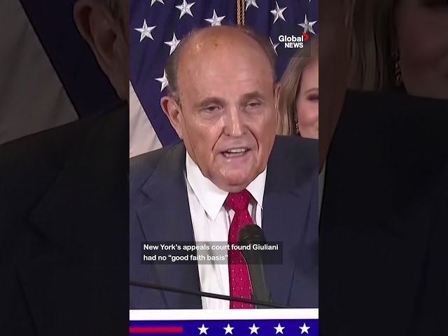 Rudy Giuliani disbarred in NY for false 2020 election fraud claims