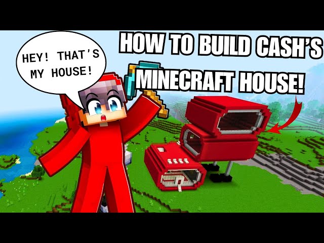 I make Cash's Minecraft House in my kid's Minecraft World! Minecraft - Cash's House Tutorial -