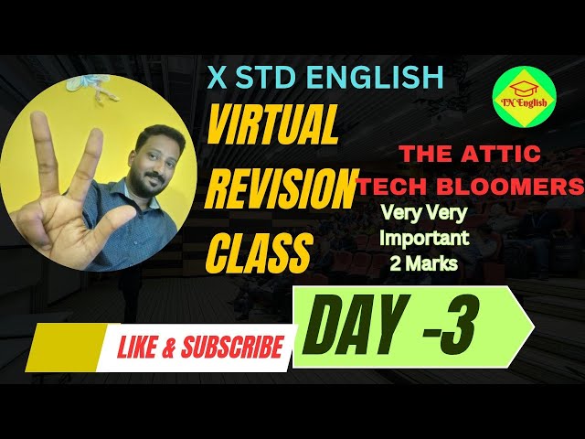 #10thenglish #tnenglish #tnsyllabus  | X STD ENGLISH | VIRTUAL REVISION CLASS -3 | NEW VIDEO SERIES|