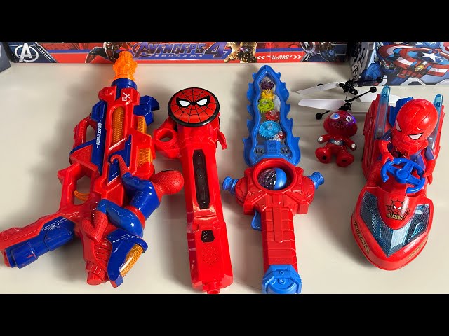 Spider - Man toy collection, Marvel popular toy set, immersive unboxing experience.