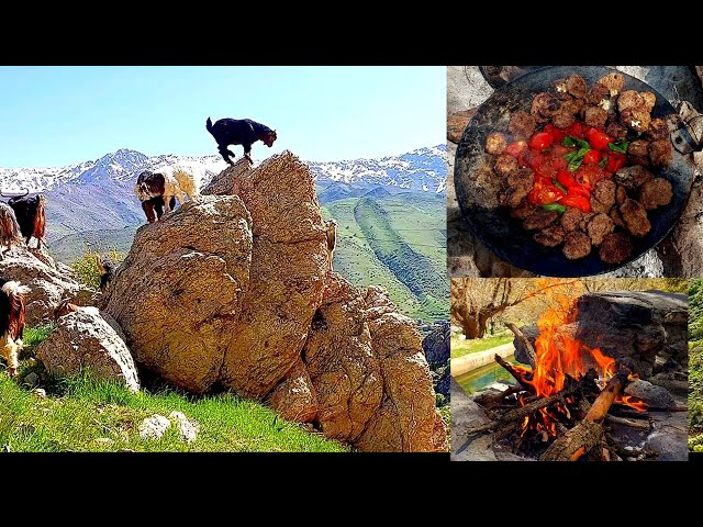 Climbing with friends and making delicious teak kofta.Making Saji Kofta #food #asmr #love #like