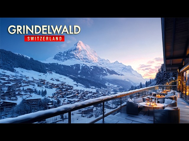 Winter Wonderland Walk, Exploring Grindelwald, Switzerland  Snowy Scenic Tour