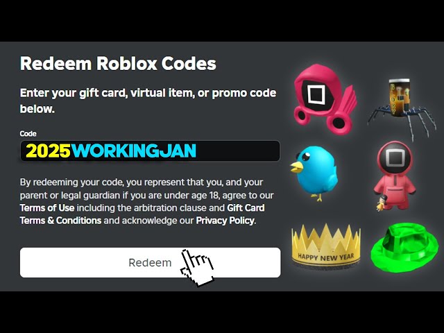 *NEW CODE* ALL of JANUARY 2025 Roblox Promo Codes For FREE ROBLOX ITEMS - Roblox Codes 2025