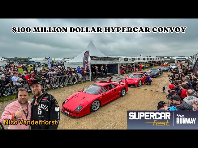 $100 Million Dollar Hypercar Convoy Supercar Fest Koenigsegg Jesko Bugatti, Wam Barn, Sesto Elemento