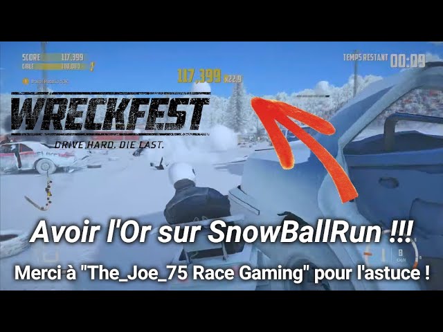 Wreckfest - SnowBall Run  - Avoir facilement l'Or ? (Merci à The_Joe_75 Race Gaming pour l'astuce)