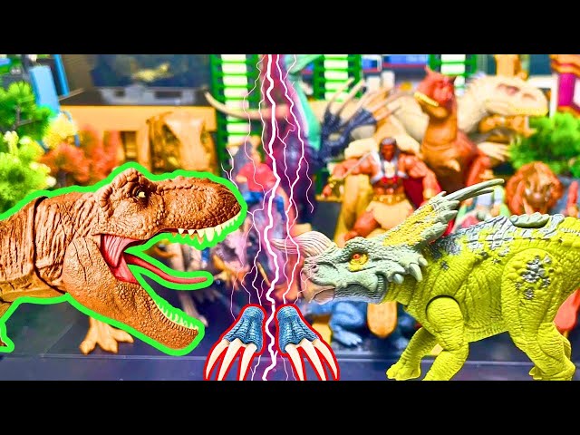 Massive of Jurassic World Dinos | Kentrosaurus, T REX, Therizinosaurus, Gallimimus, Ampelosaurus