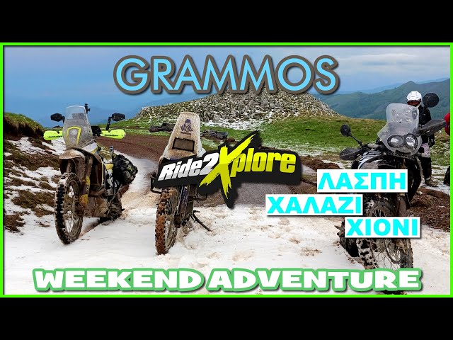 Grammos Weekend Adventure Part 1| Snow and Hail in the Mountains | 701 Enduro Tenere700 DR800