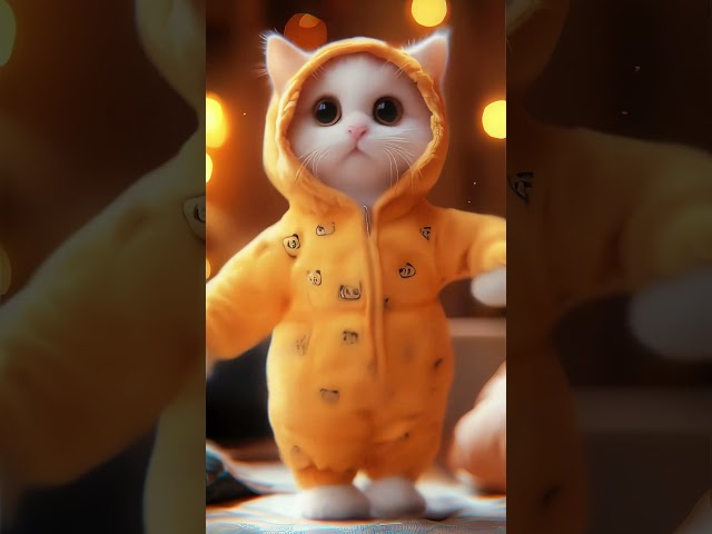 Cute Baby Cat Dancing 🥰 #cute #cat #midjourney #funny #baby