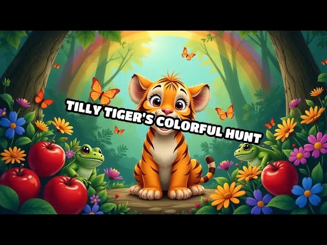 🌈 Tilly the Tiger’s Jungle Adventure! | Learn Colors for Kids | Fun Educational Story 🐯🎨