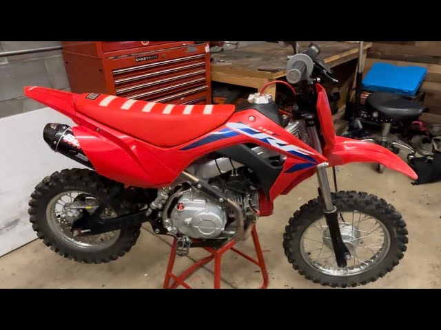 2024 HONDA CRF110F REAR DISC BRAKE CONVERSION! PIT BIKE HYDRAULIC REAR BRAKES! INSANE 110!