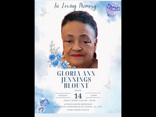 In Loving Memory Of Gloria Ann Jennings Blount